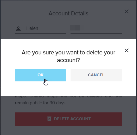 Confirm deletion of Qld Globe account